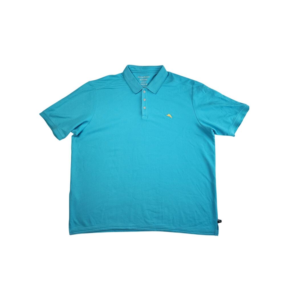 Tommy Bahama Men's Island Zone Supima Cotton Polo Turquoise Size 3XL